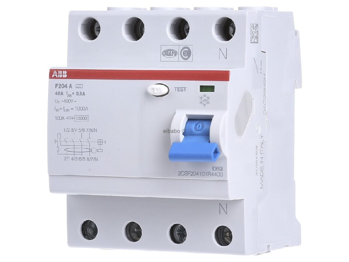 ABB 500mA RESIDUAL CURRENT DEVICES 100A RCD 4 POLE - Alpha Volts
